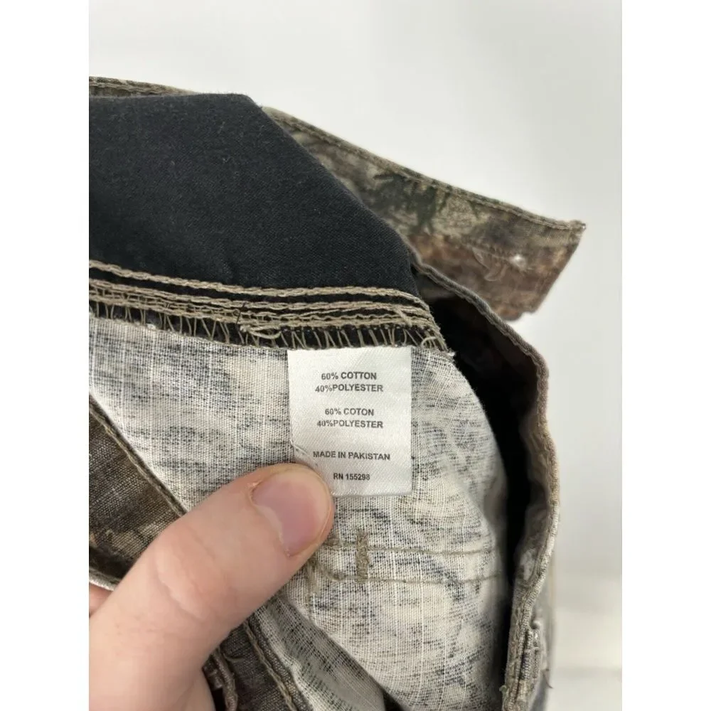 Shield Series S6 Realtree Camo Camouflage Cargo Chino Pants Mens Size 34x30‎